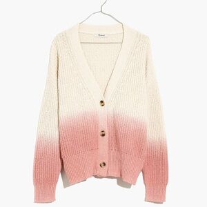 Madewell Dip-Dye Courtland Cardigan Sweater XS